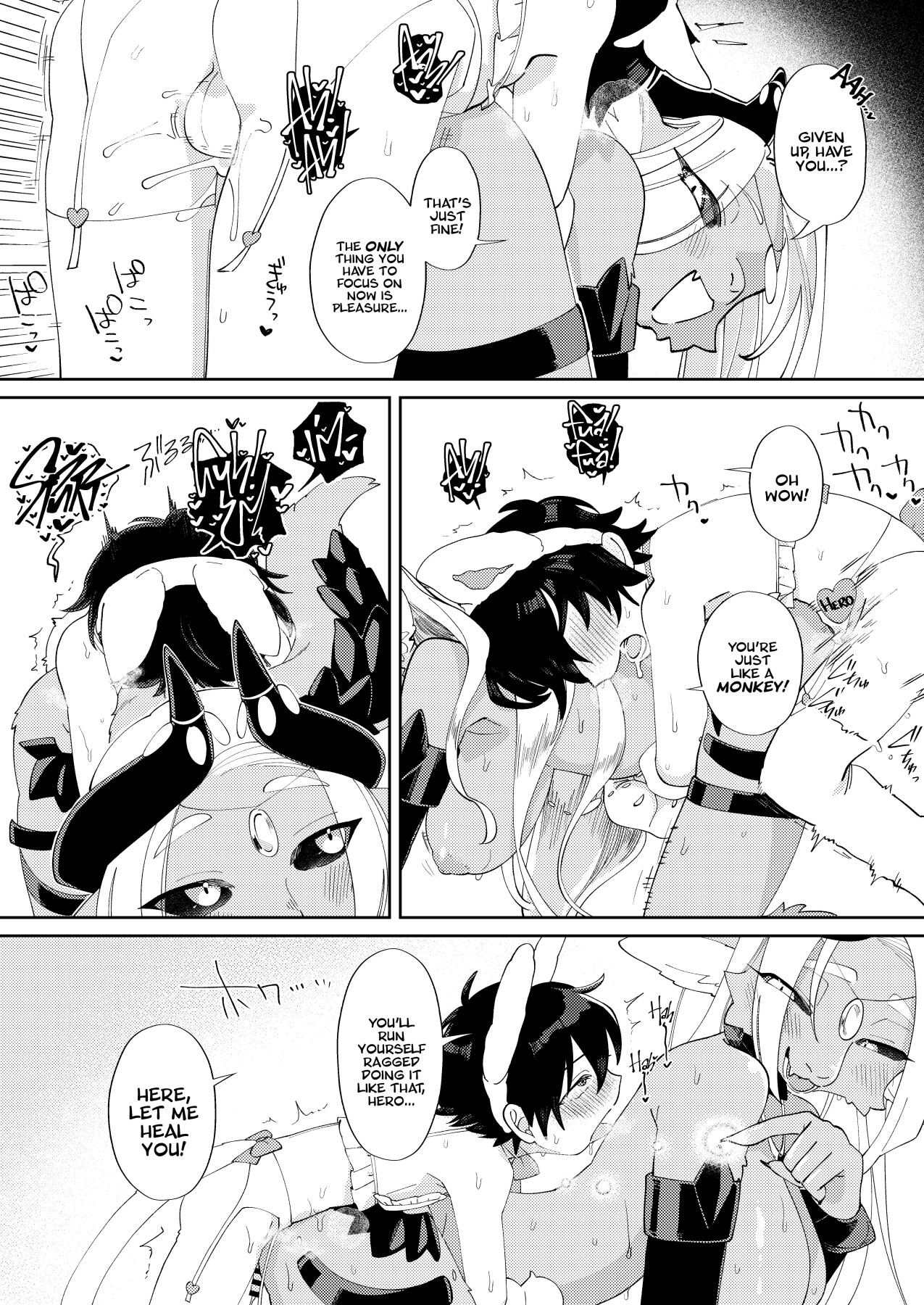 Hentai Manga Comic-The Demon Queen Was Invincible So The Hero Got All His Power Sucked From Him & Ended Up As Her Pet!-Read-29